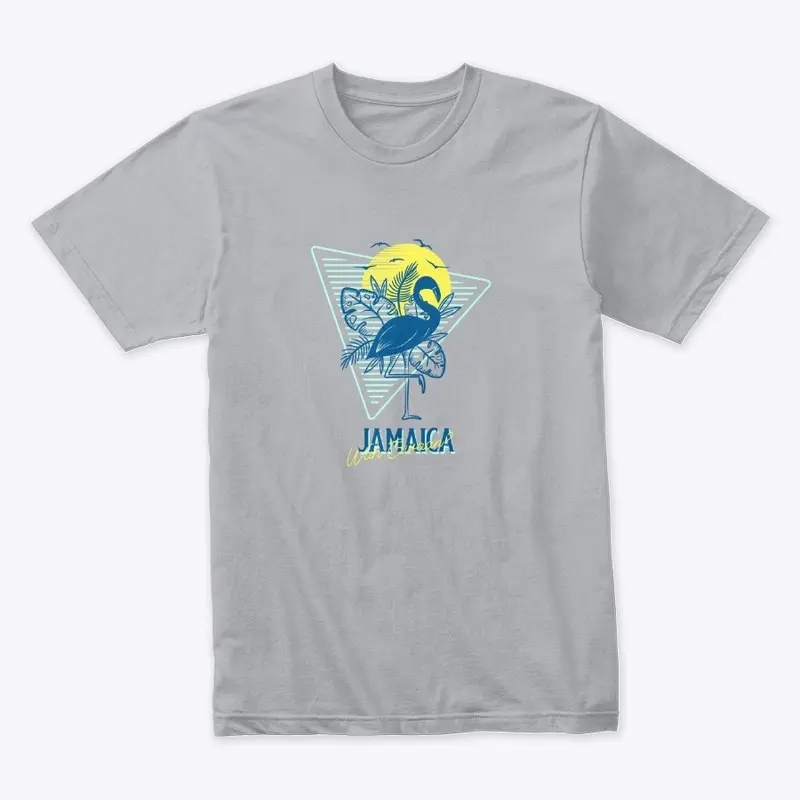 Jamaica Vacation Tee with Flamingo